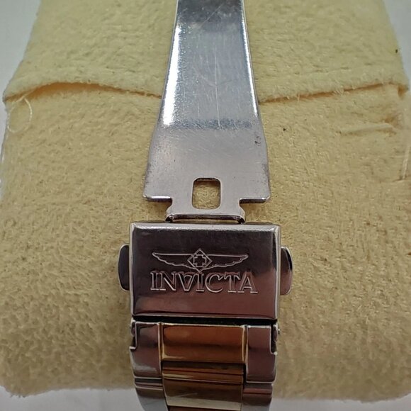 Invicta Bolt Two-Tone Quartz Watch Gold Silver Bracelet Diamond Dial EUC Working - Picture 6 of 16